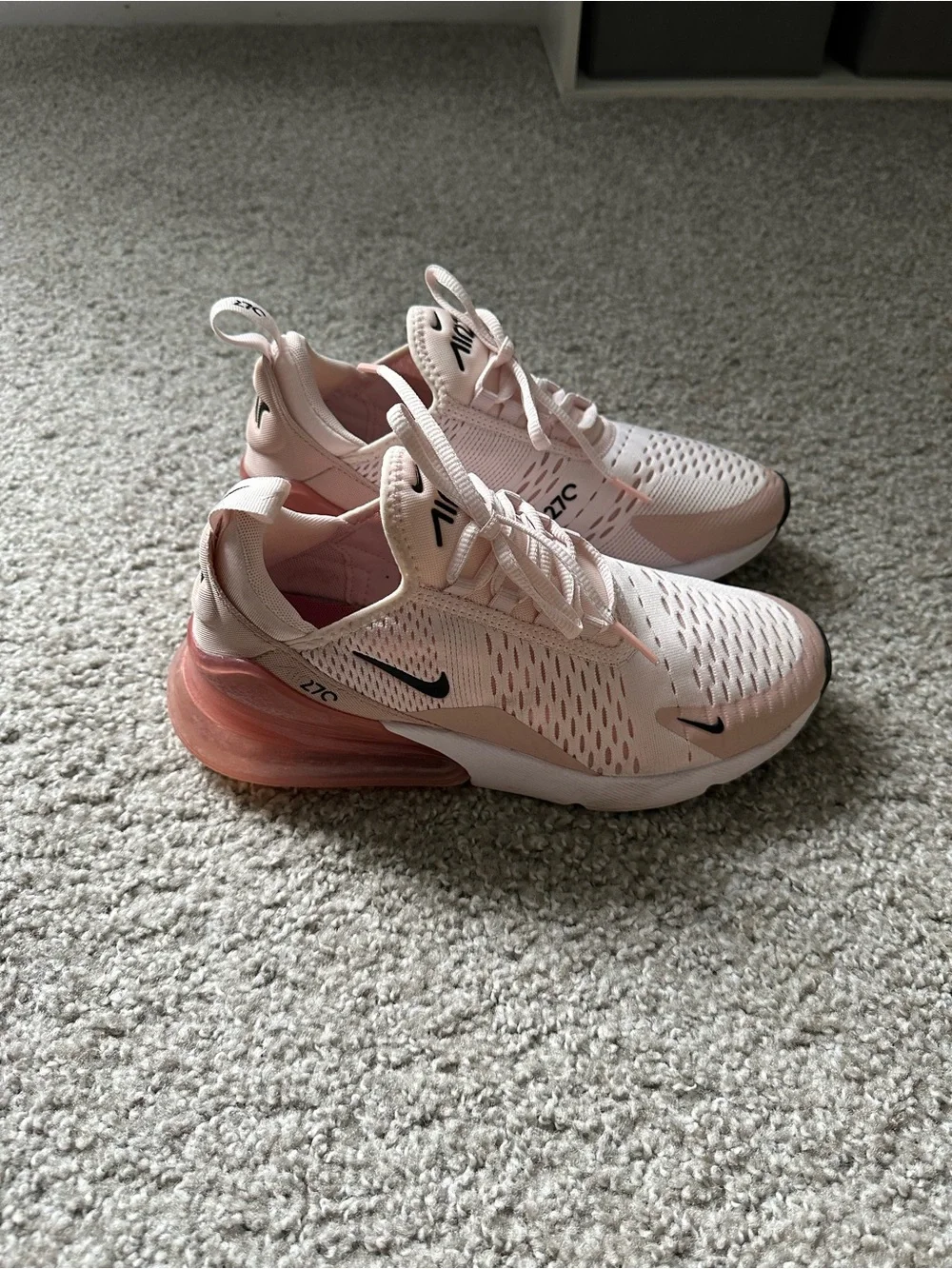 Nike Women’s Air Max 270 in Blush Pink and White